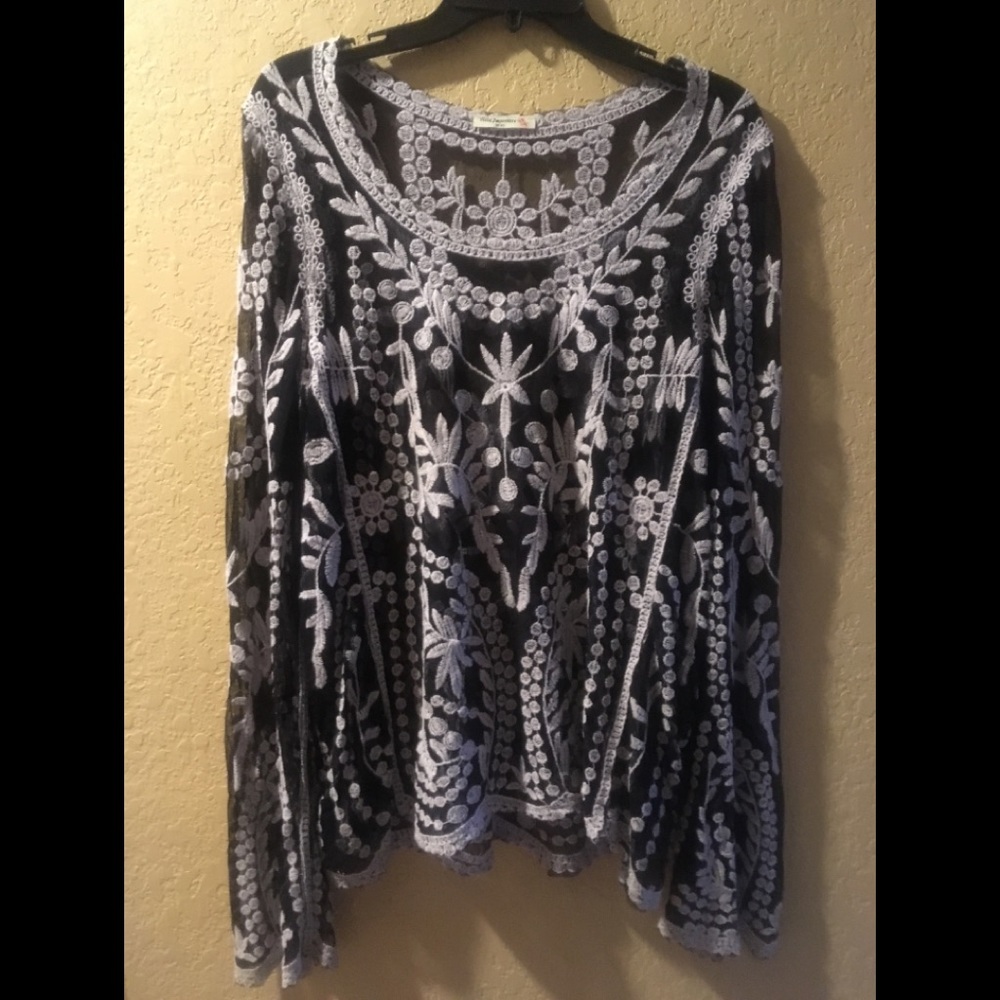 Classy sheer tunic top